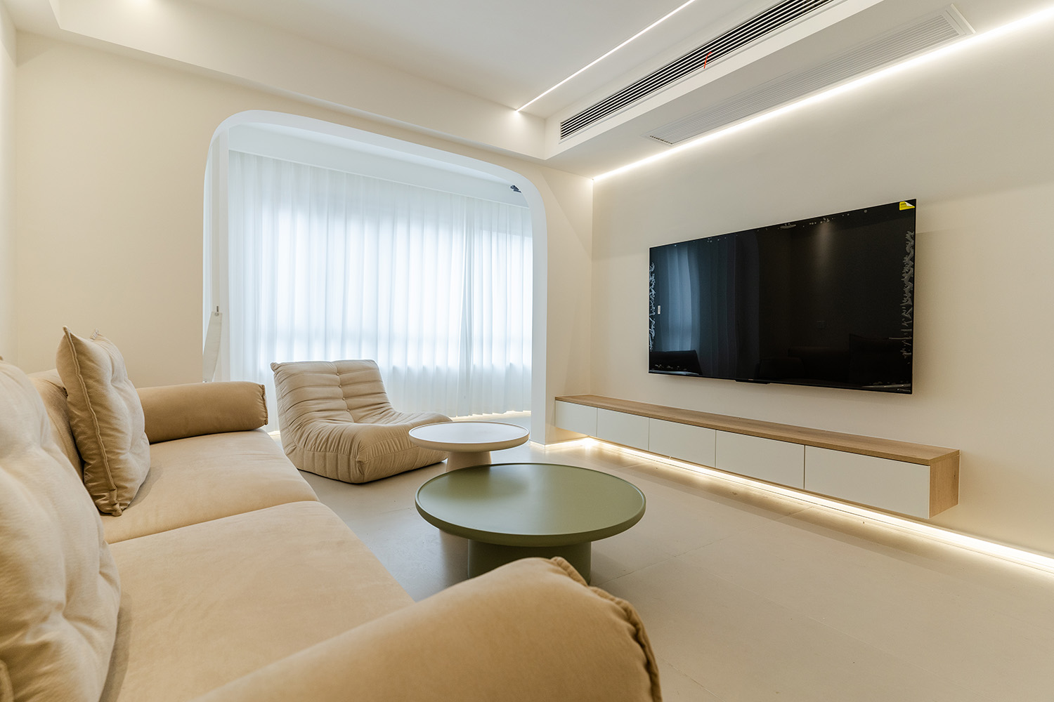 株洲家博整美墅灣小區106㎡ 現代奶油風格裝修賞析